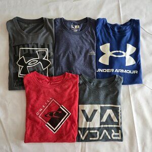 Men's T-Shirt Bundle SZ L Under Armour, Adidas, O'neill, RVCA
